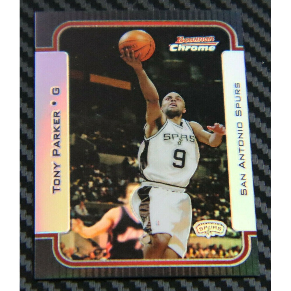 2003-04 BOWMAN CHROME TONY PARKER REFRACTOR #D 240/300 SPURS LEGEND!